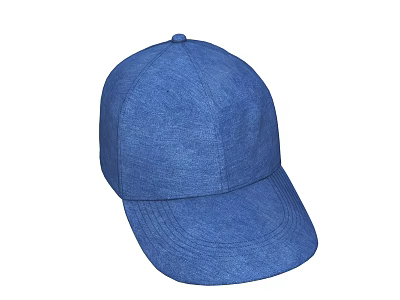 Blue Denim Baseball Cap for Casual Daily Wear and Outdoor Activities 3d model