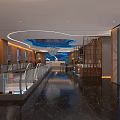 Modern Hotel Lobby Interior Design With Marble Floor And Wooden Decor Elements