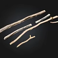 Natural Stone And Wood Branches In Various Shapes For Home Decoration