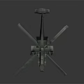 Military Helicopter With Single Main Rotor Tail Rotor Green Fuselage And Weapon Systems