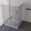 Modern Bathroom Sleek Shower Head With Glass Enclosure And Transparent Contemporary Design