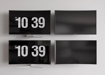 Modern LCD TV Display 3d model
