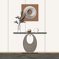 Modern End View Desk Entrance Desk End View Desk 3d model
