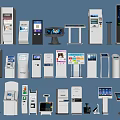 Touch and touch all-in-one machine guide video screen guide screen inquiry machine registration ticket withdrawal number ATM all-in-one machine 3d model