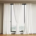Elegant White Sheer Curtains For Window With Light Filtering And Scenic View