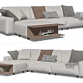 Modern corner sofa multiplayer sofa 3d model