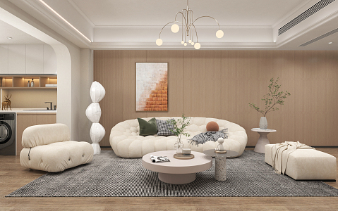 modern living room 3d model