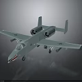 Gray Military Space Plane Model With Twin Engines Shark Mouth And Wing Mounts