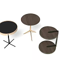 Modern Side Tables With Varied Base Structures Dark Tops And Metal Frames 3d model