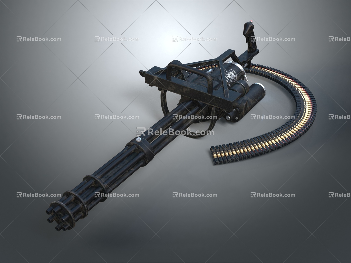 Modern heavy machine gun machine gun mini machine gun 3d model