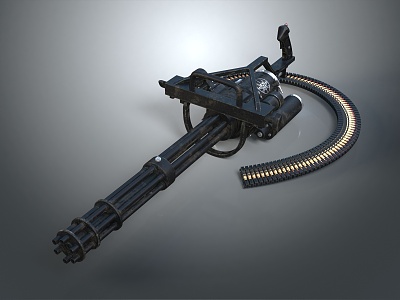 Modern heavy machine gun machine gun mini machine gun 3d model