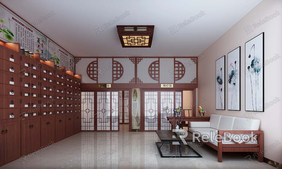 New Chinese Pharmacy Chinese Medicine Hall model