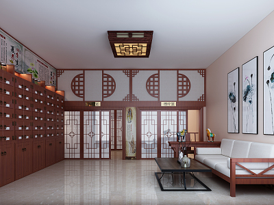 New Chinese Pharmacy Chinese Medicine Hall model