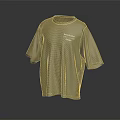 Gray Loose Fit Short Sleeve T shirt with Brand Johnson Company Text