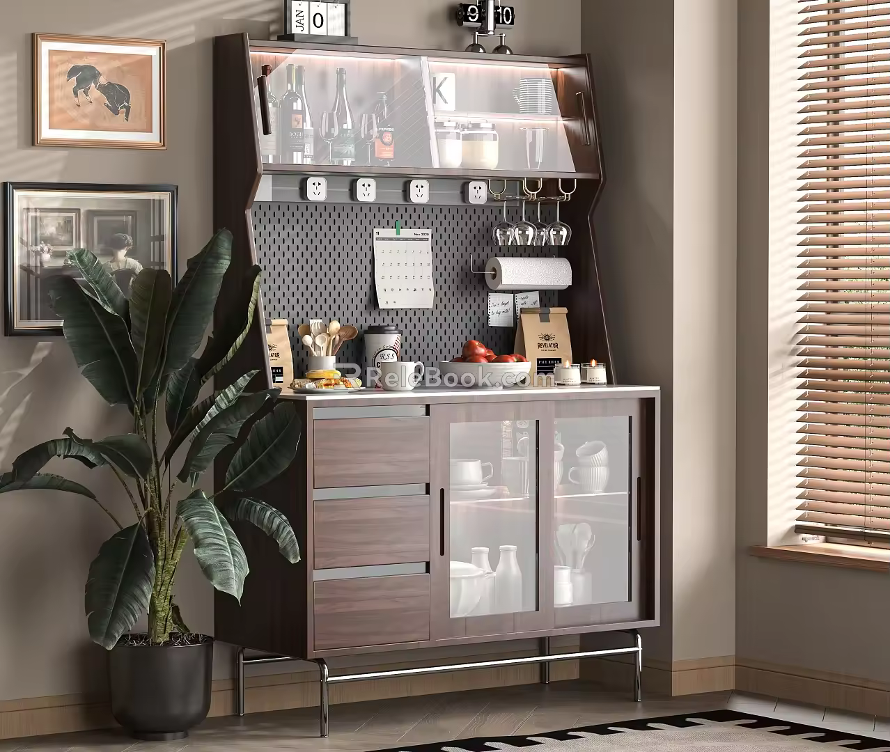 Middle Style Sideboard 3d model