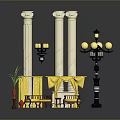 Columns Stone Columns Stone Columns Old Columns Roman Columns Roman Columns Classical Columns Greek Columns 3d model