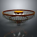 Elegant Round Chandelier Furniture With Golden Frame And Crystal Drop Pendants For Interior