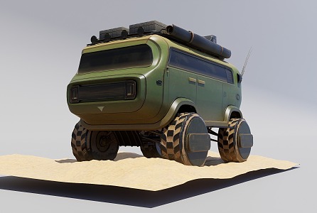 Science Fiction Bus 3d model