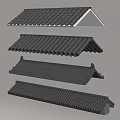 Traditional Roof Design Variations With Diverse Tile Patterns And Architectural Styles 3d model