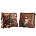 Vibrant Animal And Botanical Print Decorative Pillows With Ruffled Edges And Colorful Patterns
