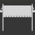 Household Portable Outdoor Grill With Stainless Steel Frame And Red Heating Elements
