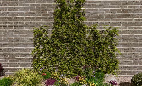 Modern Plant Wall Vine Honeysuckle Climbing Column Plant Wall Greening Green Plant Wall 3d model