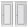 Dark Wooden Interior Doors With Textured Surface And Metal Door Handles Design
