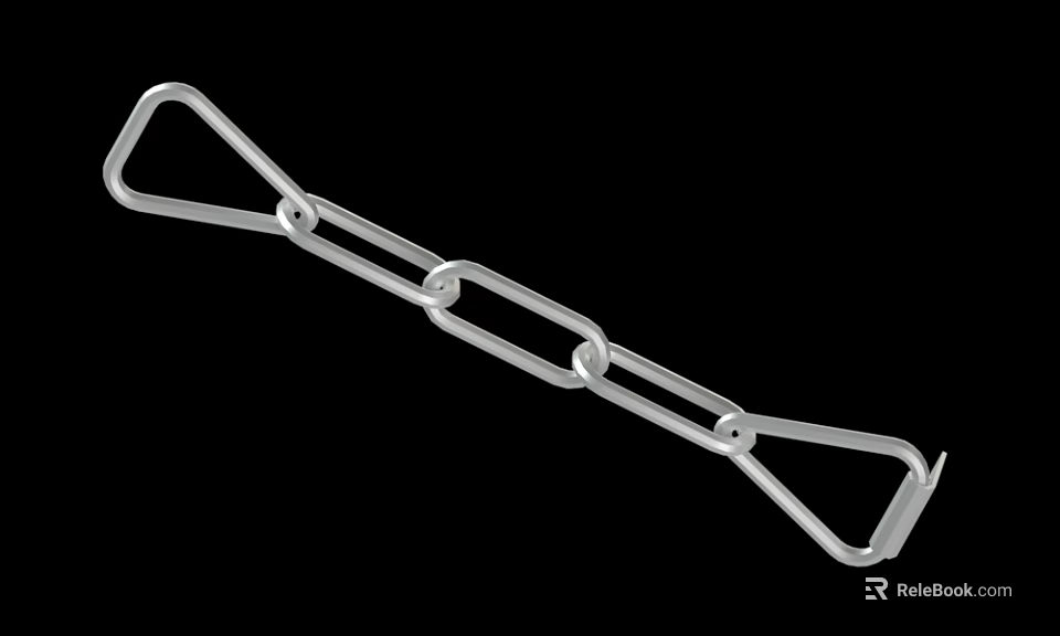 Durable Stainless Steel Chain Hook Tool For Secure Fastening Applications 3d model 