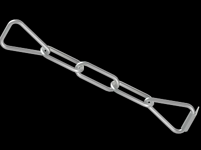Durable Stainless Steel Chain Hook Tool For Secure Fastening Applications 3d model