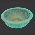 Hand Carved Ceramic Bowl With Reddish Brown Color And Textured Striped Design