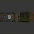 Camouflage Painted Military Truck With Multiple Wheels And Heavy Duty Transport Structure