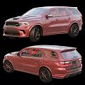 Red SUV With All Doors Opened And Trunk Showing Interior