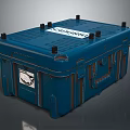 Durable Blue Hard Shell Storage Box For Organizing Household Supplies With Secure Latches