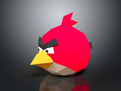 Bird Cartoon Bird Branch Bird Pixel Bird Animal 3d model