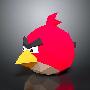 Bird Cartoon Bird Branch Bird Pixel Bird Animal 3d model