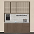 Modern Wooden Wine Cabinet Design With Storage Drawers And Display Shelves