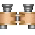 Durable Industrial Roller Equipment With Brown Rubber And Gray Metal Components