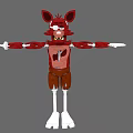 Red Fox Robot With Damaged Body Hook Hand And White Mechanical Legs