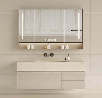 modern sink bathroom cabinet 3d model