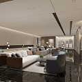 Modern Office Interior Design With Sofa Chairs Lighting And Spacious Layout 3d model