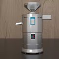 Stainless Steel Kitchen Grinder With Funnel Top Control Panel And Dark Countertop 3d model