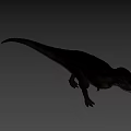 Realistic Tyrannosaurus Dinosaur 3D Model With Detailed Texture And Gray Background