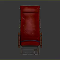 Red Office Chair with Padded Seat Armrests Footrest and Classic Design