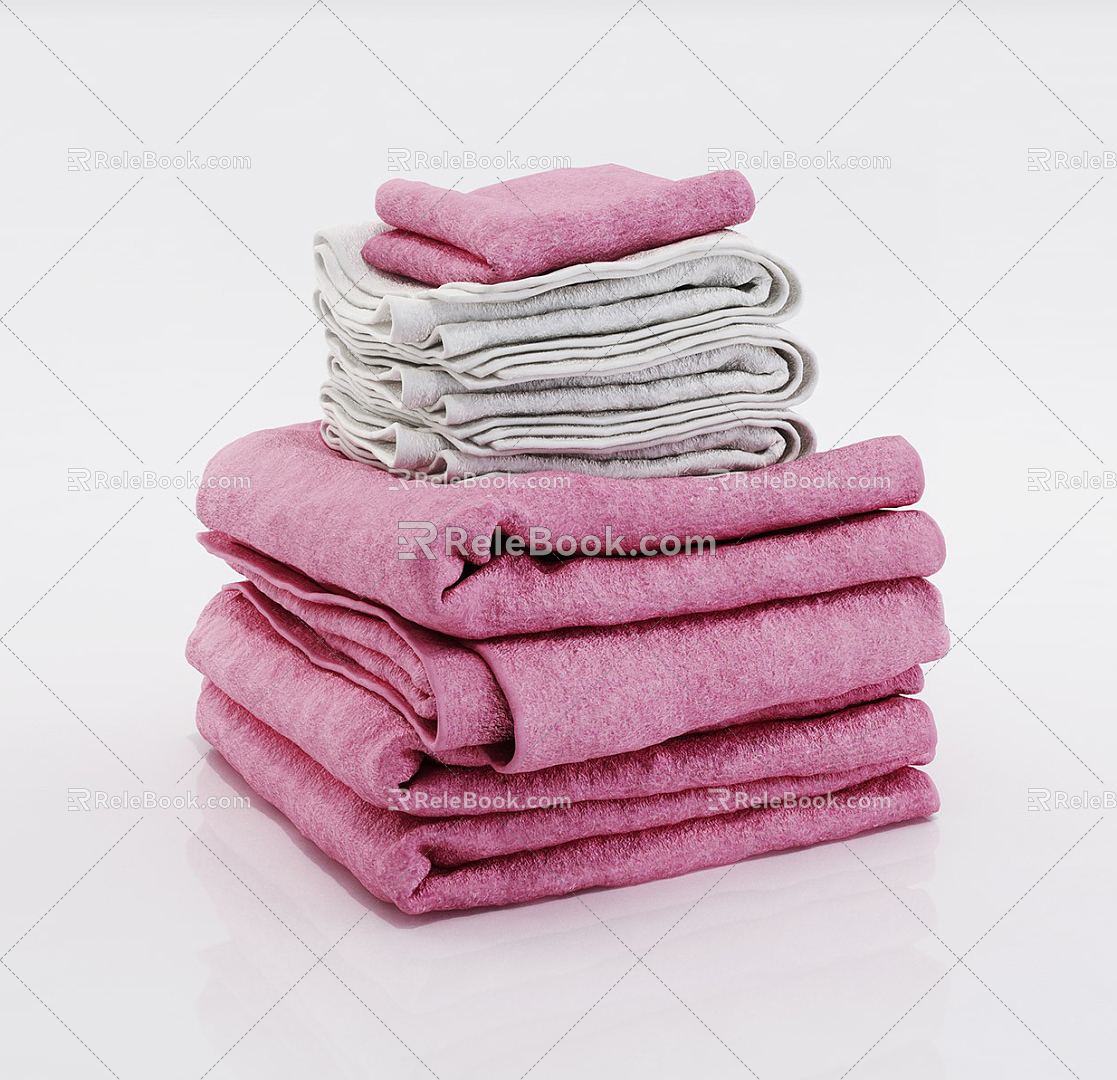 Modern towel clothes 3d model