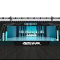 Commercial Event Stage Equipment With LED Screens Lighting And OPPO Brand Setup