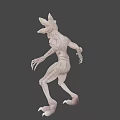 Slim Alien Game Movie Character With Sharp Claws And Multi Petal Head 3d model