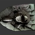 Detailed Mythical Game Movie Character Sculpture In Standing Pose With Dragon Eagle Features