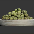 Healthy Crunchy Roasted Green Chickpeas On Wooden Plate