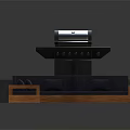 Outdoor Living Space With L Shaped Sofa Fire Pit Black Stones And Grill Setup