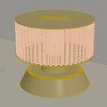 Modern Decorative Table Lamp With Pleated White Shade And Metallic Base